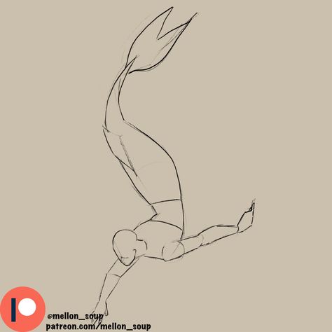 drawing art sketches anatomy character design pose reference halfbody fullbody comic manga anime mellon_soup Drawing References Bodies, Floating Poses Drawing, Swimming Drawing Poses, Merman Pose Reference, Merman Reference Drawings, Character Pose References, Merman Drawing Reference, Mermaid Drawing Base Pose, Body Pose Reference Drawing