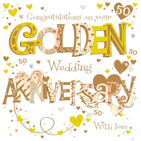 Wedding Anniversary Images, Happy 50th Wedding Anniversary, 50th Wedding Anniversary Wishes, Anniversary Card Messages, Happy Bday Wishes, Anniversary Images, Wedding Anniversary Greetings, Anniversary 50th, Happy 50th Anniversary