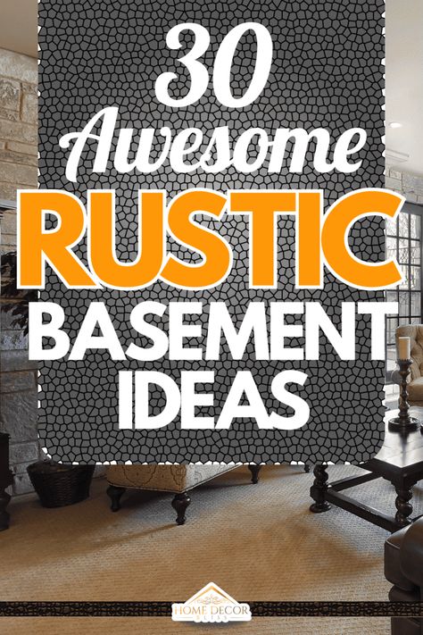 30 Awesome Rustic Basement Ideas [Photo List Inspiration] Cozy Basement Ideas Rustic Modern, Rustic Basement Ideas, Basement Color Schemes, Exposed Basement Ceiling, Basement Colors, Distressed Floors, Basement Paint Colors, Rustic Man Cave, List Inspiration