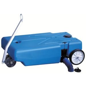 Barker 16 Gal. Pneumatic 4-Wheeler Polyethylene Tote-Along RV Waste Tank With 3 in. Waste Valve-28191 - The Home Depot Fishing Cart, Waste Tanks, Rolling Tote, 4 Wheelers, 4 Wheeler, Portable Toilet, Hose Clamps, Rv Parts, Camp Knife