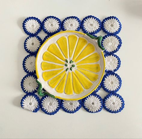 Fruit decor , fruity kitchenware , lemon plate , jewellery plate , fruit crockery , vintage side plate , lemon ceramic pottery , vintage dinnerware , fruit interior aesthetic , kitchen inspo Lemon Jewelry Dish, Lemon Pottery, Lemon Dinner, Jewellery Plate, Fruit Plates, Fruit Decor, Ceramic Jewellery, Pottery Vintage, Aesthetic Kitchen