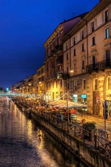 Discover the best theaters, cinemas, bars, where to get late-night ice cream, and more in this guide to the best things to do in Milan at night. Milan At Night, Milan Nightlife, Milan Navigli, Milan Aesthetic, Things To Do In Milan, To Do In Milan, Milan Travel, Milan City, Milan Cathedral