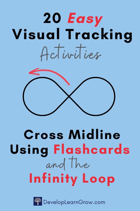 These 20 Easy Visual Tracking Activities can be used with Flashcards & the Infinity Loop. Crossing Midline Activities are great for Brain Deveopment and Learning. Reading Skillls. Reading Skills Activities. Visual Tracking Activities for Kids. Visual Tracking Occupational Therapy. OT Crossing Midline Activities for Kids. Crossing Midline Activities Occupational Therapy. Lazy 8 Brain Gym. #readingskills #crossingmidlineactivities #visualtrackingactivitiesforkids #wholebrainteaching #braingym Vision Activities Occupational Therapy, Visual Spatial Processing Disorder, Occupational Therapy School Based Activities, Lazy 8 Activities, Visual Tracking Occupational Therapy, Crossing Midline Occupational Therapy, Ocular Motor Activities For Kids, Crossing The Midline Activities For Kids, Visual Tracking Activities For Kids