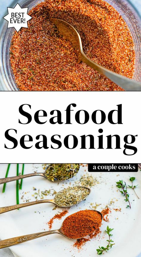 Here's how to make the best seafood seasoning! This homemade mix is easy to make and takes salmon and shrimp to new heights. #seafoodseasoning #seasoningblend #seafood #seafoodrecipes #diyseasoning Grilled Fish Sandwich, Fish Seasoning Recipe, Shrimp Taco Seasoning, Whole Fish Recipes, Fish Marinade, Grilled Fish Recipes, Homemade Seasoning, Dry Rub Recipes, Salmon And Shrimp