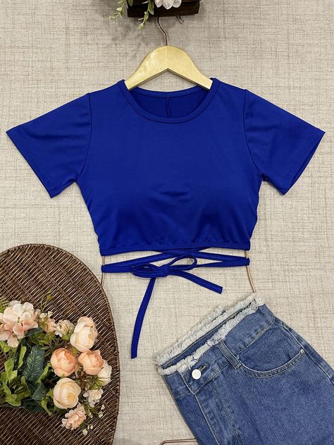 Azul Royal  Collar     Embellished Royal Women, Top Azul, Women Clothing, Length Sleeve, Crop Top, Womens Tops, Sleeve Length, Clothes For Women, Clothes