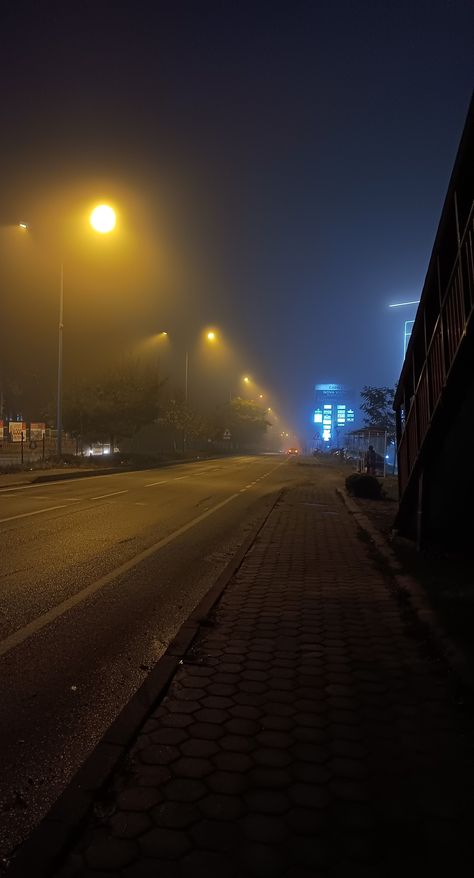 Foggy night Foggy Night Aesthetic, Foggy Night, Road Pictures, Night City, Night Aesthetic, Quick Saves