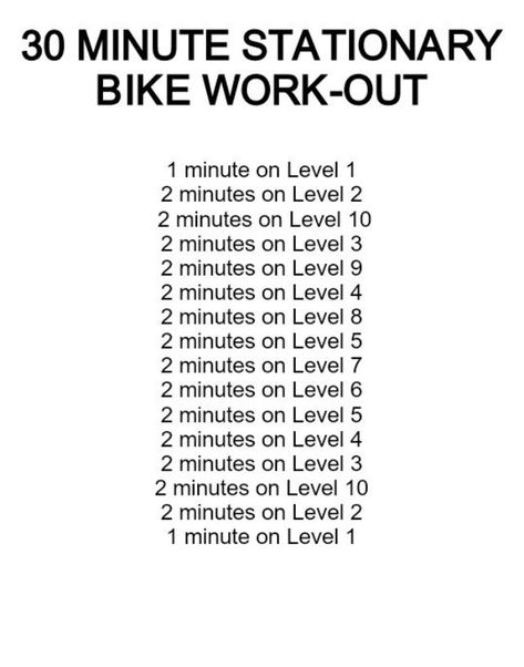 Pinterest:Mariahlas 30 Min Stationary Bike Workout, Bike Interval Workout, Bicycle Machine Workout, Stationary Bike Workout Fat Burning, Gym Bike Workout, Bike Workout Stationary, Exercise Bike Workout Beginner, Stationary Bike Workouts, Stationary Bike Workout