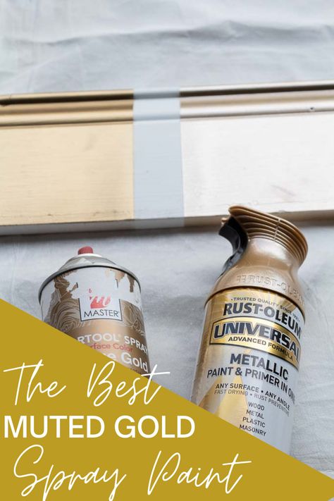 Gold Spray Painted Furniture, Diy Gold Spray Paint Ideas, Paint A Mirror Frame Gold, Champagne Spray Paint, Best Brushed Gold Spray Paint, Best Antique Gold Spray Paint, Brushed Gold Spray Paint, Rustoleum Antique Brass Spray Paint, Matte Gold Spray Paint