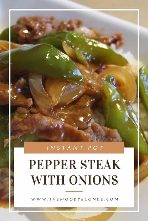 Instapot Pepper Steak Recipes, Chinese Pepper Steak With Onions Instant Pot, Pressure Cooker Pepper Steak, Peppered Steak Instant Pot, Steak And Peppers Instant Pot, Insta Pot Peppered Steak, Pepper Steak And Onion Recipe, Instant Pot Pepper Steak Recipe, Instapot Round Steak