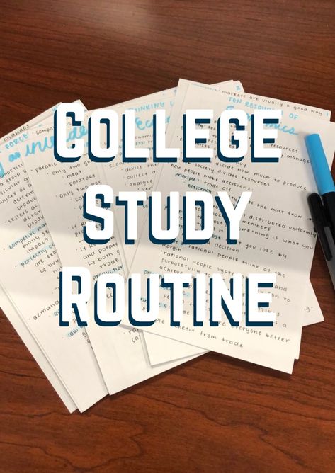 College Study Routine, College Guide, Study Routine, College Things, College Life Hacks, School Goals, College Advice, School Study, College Study