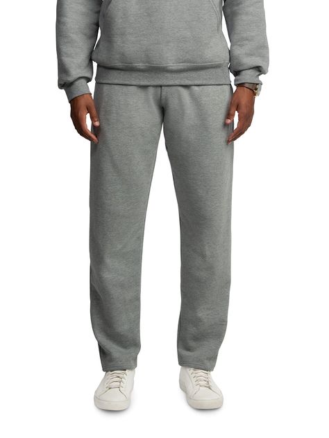 PRICES MAY VARY. 60% Cotton, 40% Polyester Made in the USA or Imported Drawstring closure Machine Wash Open Bottom Sweatpants EverSoft ring spun cotton provides premium softness wash after wash Wicking & odor protection Elastic quick cord for adjustable waist with deep pockets to keep items secure Double-needle stitching on the hems for added durability Open Bottom Sweatpants, Tapered Sweatpants, Sweatpants With Pockets, Fleece Sweatpants, Active Wear Pants, Mens Joggers, Fleece Joggers, Big Men, Jogger Sweatpants