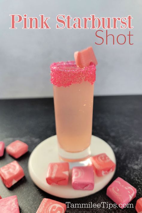 Jello Shots Aesthetic, Vodka Shot Recipes, Bday Cocktails, Jello Shots Party, Night In Bachelorette Party, Starburst Recipe, Starburst Drink, Galentines Ideas, Girls Night In Food