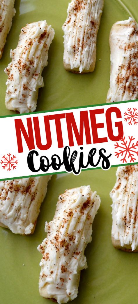 This is a very delicious and easy Christmas cookie recipe - Nutmeg Log Cookies! These holiday cookies are perfect for Christmas dessert or gift-giving! Nutmeg Cookie Logs, Pecan Log Cookies, Nutmeg Log Cookies Recipe, Log Cookies Recipes, Nutmeg Logs Recipe, Nutmeg Tiger Cookie, Nutmeg Cookie, Nutmeg Cookies Recipe, Nutmeg Logs