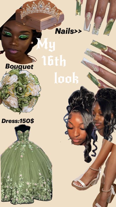 Green Prom Dress Princess Tiana, Princess Tiana Hoco Dress, Sweet 16 Dresses Princess And The Frog, Sweet 16 Party Ideas Princess Theme, Tiana Princess And The Frog Dress, Sweet 16 Green Dress, Princess Tiana Quinceanera Dresses, Tiana Princess And The Frog Sweet 16, Princess And The Frog Sweet 15