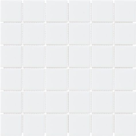 Ceramic Floor and Wall Mosaic Tile White Matte 2x2 for kitchen backsplash and bathroom. Anatolia Tile, Small Ensuite, Metro White, Modern Flooring, Diy Rustic Decor, Decor Studio, Best Floor Tiles, Unique Flooring, Porcelain Mosaic Tile