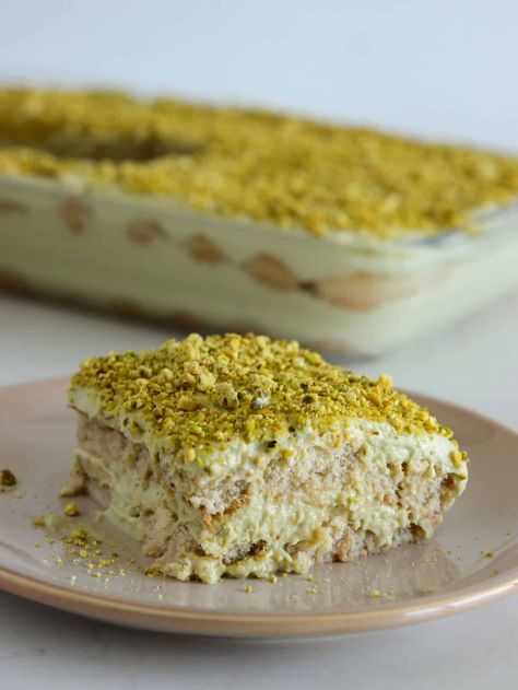 Pistachio Tiramisu Recipe - The Cooking Foodie Pistachio Tiramisu Recipe, Pistachio Tiramisu, Traditional Tiramisu, The Cooking Foodie, Food Charlatan, Tiramisu Recipe, Indulgent Desserts, Classic Desserts, Italian Desserts