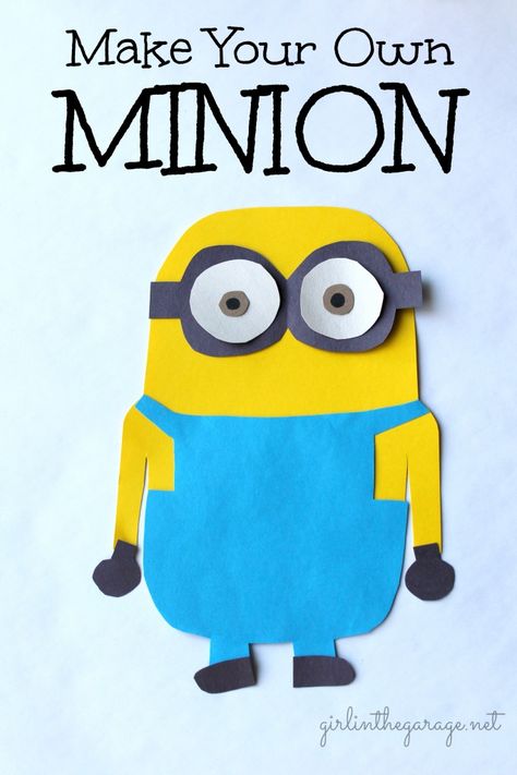 Make your own minion - great kids craft! Kids Birthday Crafts, Minion Craft, Minions Kids, Diy Minions, Minion Halloween, A Minion, Baby Shoes Pattern, Shoes Pattern, Minion Birthday