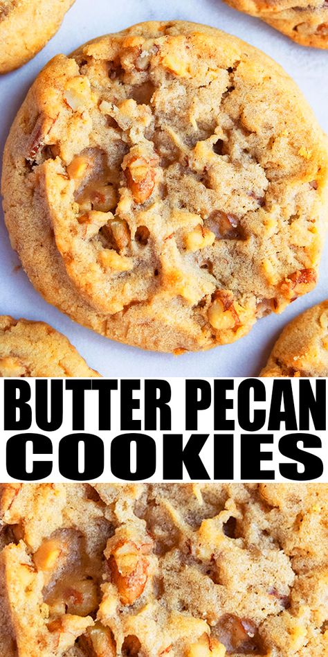 Cookies Thanksgiving, Butter Pecan Cookies, Favorite Cookie Recipe, Thanksgiving Cookies, Recipes Chocolate, Cookies Easy, Pecan Cookies, Pecan Recipes, Butter Pecan