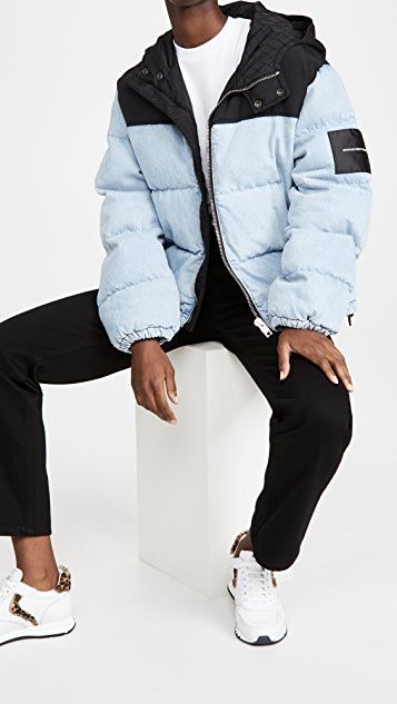 Denim x Alexander Wang Puffer Hybrid Jacket | SHOPBOP Alexander Wang Jeans, Cfda Awards, China Fashion, Alexander Wang, Stretch Denim, Fashion Designer, Patch Logo, Accessories Design, Your Style