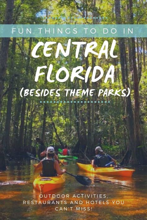 Looking for fun things to do in Kissimmee? One of the most common questions we get as travel experts based in Florida is, “What else is there to do in Orlando / Kissimmee besides theme parks?” Central Florida has lots to offer for those looking for adventures. Check out this weekend itinerary including kayaking, bike rentals and hotels in Kissimmee. Free Things To Do In Florida, Florida Must See Places, Places To Eat In Kissimmee Florida, Kississimee Florida Things To Do, Carrabelle Florida Things To Do, Kissimmee Florida Restaurants, Orlando Kissimmee, Kissimmee Florida, Florida Adventures