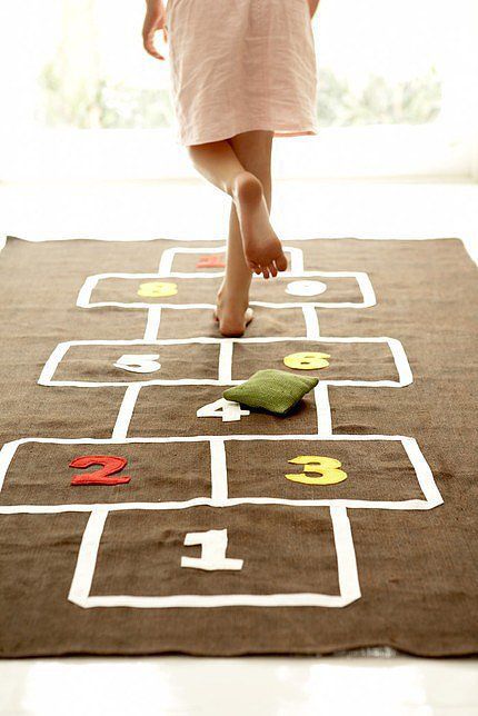 Hop to It Hopscotch Rug, Reception Games, Wedding Reception Games, Indoor Fun, Kid Table, Wedding Games, Game On, Bean Bag, Family Reunion