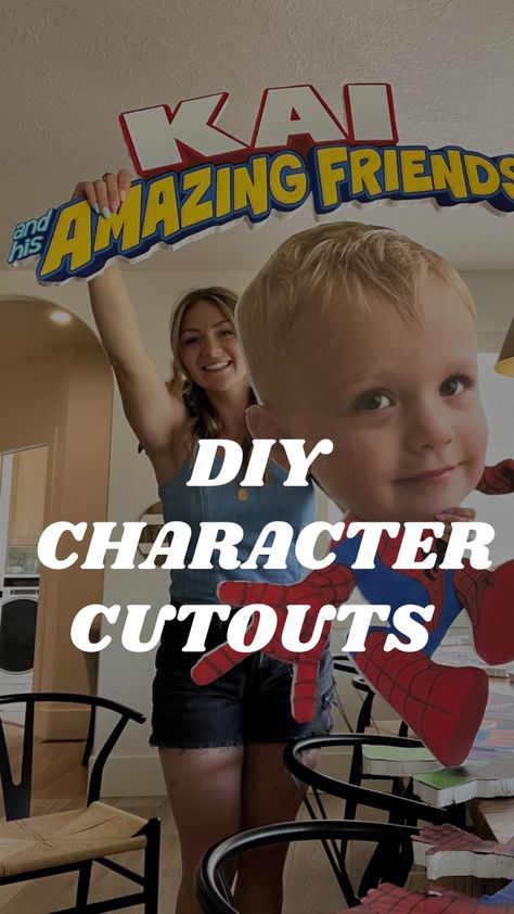 How to create character cutouts at home! Diy Character Cutouts, How To Make Cardboard Cutouts, Birthday Party Hacks, Baby Yoda Birthday, Character Cutouts, Yoda Birthday, Spidey Birthday, Kids Birthday Party Ideas, Create Character