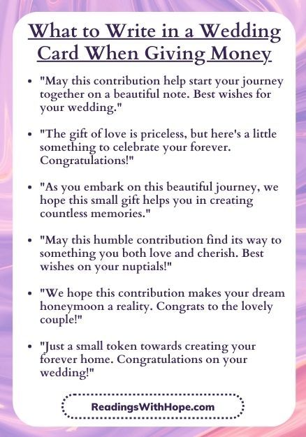 What to Write in a Wedding Card When Giving Money Wedding Notes To Bride And Groom, What To Write In A Wedding Card, Wedding Card Verses, Wedding Wishes Quotes, First Communion Cards, Types Of Acne, Happy Married Life, Honeymoon Fund, Wedding Congratulations