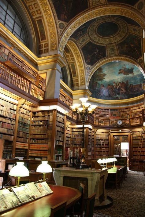 Cozy Public Library, Beautiful Library Aesthetic, Fancy Library, European Library, Beautiful Libraries, Private Library, National Assembly, Dream Library, Beautiful Library