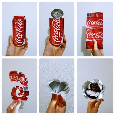 Recycled crafts ideas, soda can crafts, recycled soda cans, Mary Tardito channel, DIY Hobby and Lifestyle, crafts ideas, diy crafts, reuse aluminum cans, diy soda can crafts, coca cola can crafts, aluminium can crafts, recycled soda can crafts, recycled aluminum can crafts Coke Can Crafts, Aluminum Can Flowers, Trashion Fashion, Soda Can Flowers, Pop Top Crafts, Pop Can Art, Pop Can Crafts, Lon Bia, Tin Can Flowers