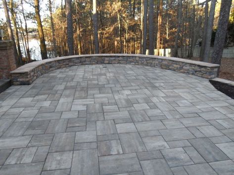 3 piece paver patio, concrete masonry, patio Diy Patio Pavers, Pavers Backyard, Paver Designs, Patio Layout, Patio Pavers Design, Concrete Patios, Patio Pavers, Paver Walkway, Outdoor Patio Designs