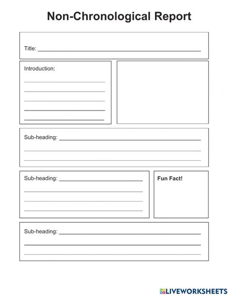 Non Chronological Report, Non Chronological Reports, Report Writing Template, Report Card Template, Report Writing, Meeting Notes, Writing Templates, Nursing Assistant, Notes Template