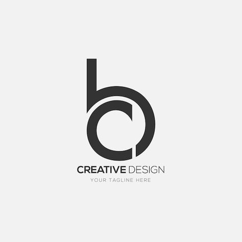 Bc or cb creative monogram lowercase let... | Premium Vector #Freepik #vector #initiative #logo-design #simple-logo #logo-concept Cb Letter Logo, Bc Monogram Logo, Cb Logo Design, Bc Logo Design, Bc Monogram, Cb Monogram, Airport Logo, Lc Logo, Two Letter Logo