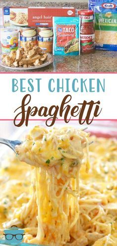 Creamy Cheesy Chicken Spaghetti, Best Chicken Spaghetti Recipe, Best Chicken Spaghetti, Creamy Cheesy Chicken, Chicken Spaghetti Recipe, Cheesy Chicken Spaghetti, Chicken Spaghetti Recipes, Spaghetti Recipe, Easy Chicken Dinner Recipes