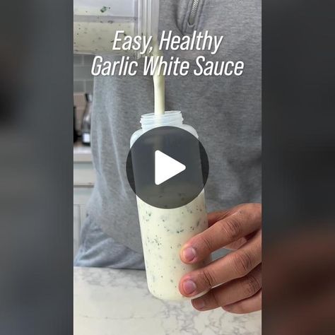 Low calorie sauces: Creamy, Garlic White Sauce that is perfect for ANY... | garlic sauce recipe | TikTok Garlic White Sauce, Low Calorie Sauces, White Sauce Recipes, Miracle Whip, Savory Sauce, White Sauce, Creamy Garlic, Salad Dressing Recipes, Garlic Sauce