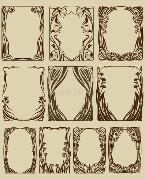 Fiori Art Deco, Fleurs Art Nouveau, Nouveau Illustration, Motifs Art Nouveau, Illustration Art Nouveau, Design Art Nouveau, Motif Art Deco, Art Nouveau Pattern, Art Nouveau Illustration