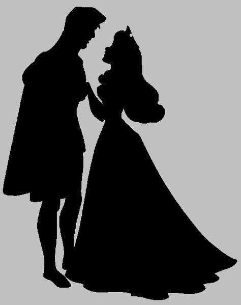 sleeping beauty silhouette - Aurora and Phillip Sleeping Beauty Silhouette, Aurora Silhouette, Beauty And The Beast Silhouette, Disney Princess Silhouette, Disney Silhouette Art, Silhouette Disney, Deco Disney, Disney Silhouette, Disney Silhouettes