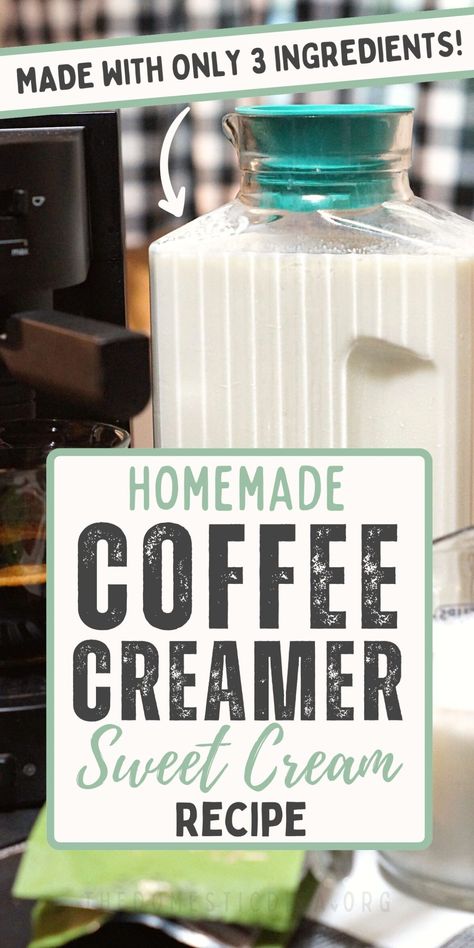 Sweet Cream Coffee Creamer Recipe, Easy Coffee Creamer Recipe, Homemade Coffee Creamer Recipe, Diy Coffee Creamer, Healthy Coffee Creamer, Flavored Coffee Creamer, Vanilla Coffee Creamer, Homemade Coffee Creamer, Make Your Own Coffee