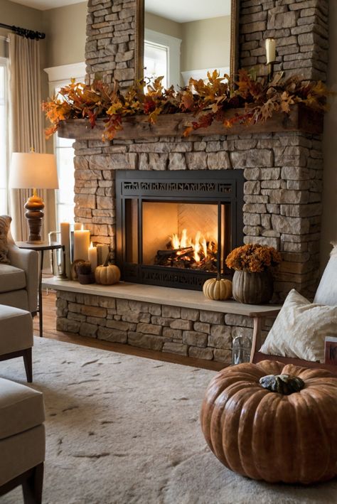 Fall Furniture , Autumn Cozy Fall ,Decor Easy Fall ,
Decor Neutral Fall ,Decor Fall ,Decor Inspiration ,Fall Decor Ideas Fireplace Mantels Decor, Fireplace Fall Decor, Autumn Fireplace, Empty Fireplace Ideas, Thanksgiving Fireplace, Stone Fireplace Decor, Deep Jewel Tones, Retail Decor, Autumn Moodboard