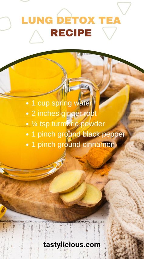 Lung Cleanse Tea, Lungs Cleaning Drink, Lung Food Health, Tea To Clear Lungs, Appetite Suppressing Drinks, Foods For Lung Health, Lung Healing Foods, How To Strengthen Your Lungs, Juicing Recipes For Lungs