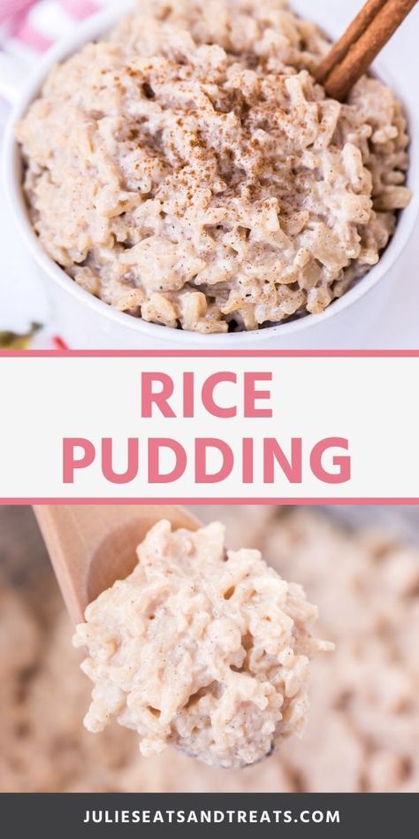 Rice Pudding is an easy recipe to make when you have leftover rice. A homemade comfort food dessert with simple pantry staples with tons of flavor. Ready in less than 30 minutes! #rice #pudding Recipe With Leftover Rice, Leftover Rice Pudding, Rice Pudding Recipe Easy, Homemade Rice Pudding, Leftover Rice Recipes, Comfort Food Desserts, Meals Kids Love, Rice Pudding Recipes, Homemade Comfort Food