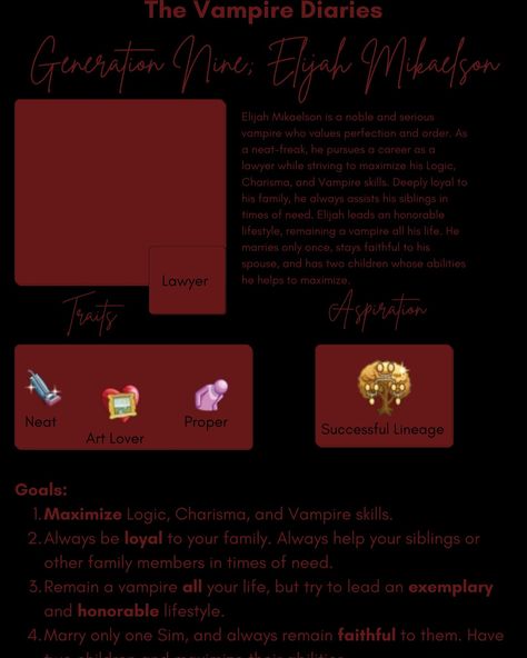 tvd legacy challenge #thesims4 Legacy Challenge, The Vampire Chronicles, Character Map, The Vampire Diaries, Second Child, The Sims4, The Vampire, Vampire Diaries, Sims 4