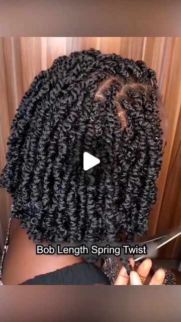 Twist Bob Hairstyles, Spring Twist Bob, Twist Bob, Bob Length, Natural Haircuts, Twists Hairstyles, Spring Twist Hair, Short Natural Haircuts, Two Strand Twists