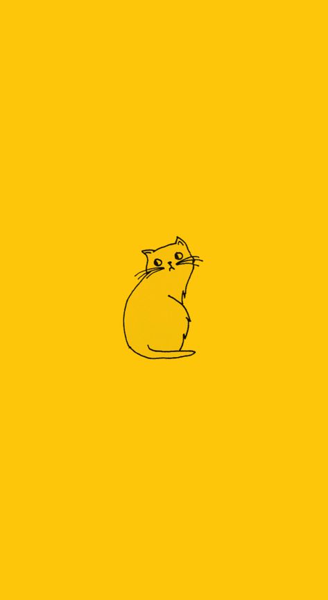 Yellow Cat Wallpaper, Cats Wallpaper Aesthetic, Cat Aesthetic Wallpaper, Yellow Backgrounds, Hotel Staycation, Ice Bear We Bare Bears, Cat Phone Wallpaper, Inspirational Phone Wallpaper, Iphone Wallpaper Yellow