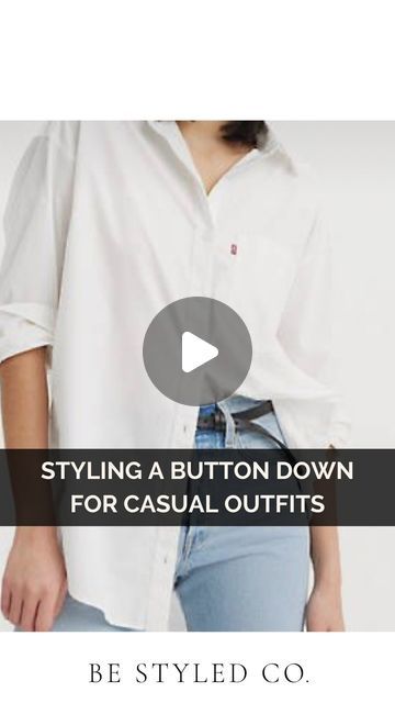 Nashville Personal Stylists | Blair Moore✨ on Instagram: "Comment “more” if you like this type of content and please ask specific style questions- yours may get chosen for the next video series! 

Don’t give up on a shirt the second you put it on! 

👚 Roll the sleeves
👚 play with button length on top and bottom - always can use tape or stitch gun to make it perfect. 
👚 Play with collar, jewelry and pairing with a more casual bottom/shoe for a fun vibe. 

Do you struggle with collared shirts feeling too “corporate”?! 

.
.
#collaredshirt #buttonup #styletips #fashion #styletips #styletipsforwomen" Collard Shirt Outfit Women, How To Style A White Button Up, Type Of Content, Collard Shirt, Collared Shirts, Front Tuck, Casual Bottoms, White Button Down, Next Video