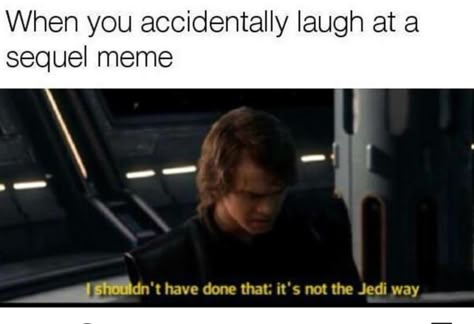 Funny Star Wars Memes, Star Wars Meme, Prequel Memes, Star Wars Funny, Funny Star Wars, Star Wars Anakin, Star Wars Jokes, High Ground, Star Wars Images