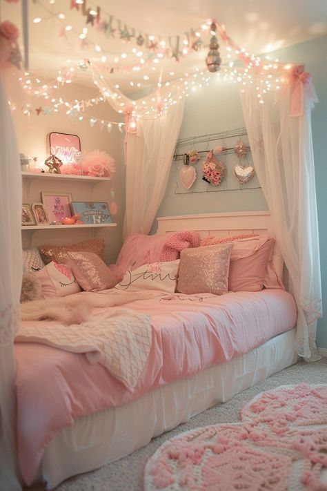 Dream Bedroom Inspiration, Kids Bedroom Inspiration, Room Redesign, Dekorasi Kamar Tidur, Preppy Room, Redecorate Bedroom, Cozy Room Decor, Bedroom Refresh, Girl Bedroom Decor