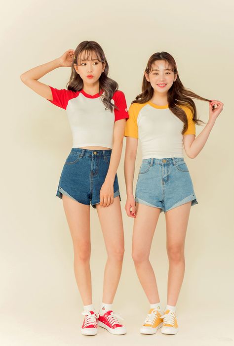 #Icecream12(MT) daily2017 #twinlook Korean Fashionista, Twins Fashion, Bestie Outfits, Matching Outfits Best Friend, Twin Outfits, Bff Outfits, Twin Set, Friend Outfits, Fashion Korean