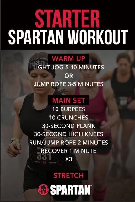 Starter Spartan Race Workout - Spartan Training - Spartan Workout Spartan Training, Spartan Workout, Spartan Race Training, Race Training, 30 Minute Workout, Spartan Race, Workout Program, Cardio Training, Workout Warm Up