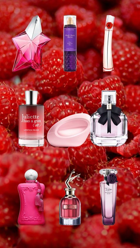 My #raspberry #perfume Wishlist pt. 1 Raspberry Perfume, Fragrances Perfume Woman, Girly Phone Cases, Perfume Lover, Best Perfume, Floral Scent, Perfume Collection, Body Mist, Lip Care