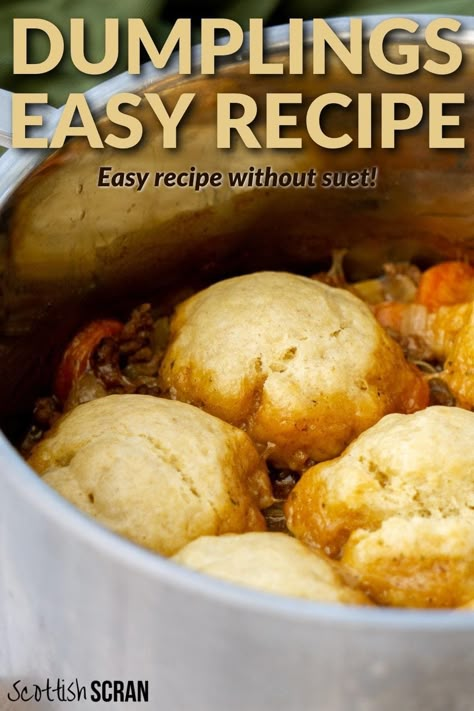 Dumpling Recipe | Easy Dumpling Recipe | Dumplings and Stew Recipe | British Dumplings Recipe Dumpling Stew Recipe, Suet Dumplings Recipe Stew, South African Stew And Dumplings, Dumpling Recipe For Beef Stew, Dumplings Without Suet, Baked Dumplings Recipe, How To Make Easy Dumplings, Suet Dumplings Recipe, Making Dumplings Easy Recipes